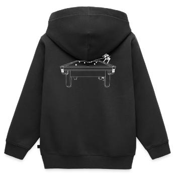 Skeleton Plays Snooker - Kids Premium Organic Zip-up Hoodie - black - Back - AI Model Kid Male (0cm)