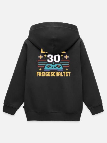 Level 30 Freigeschaltet Controller - Kinder Premium Organic Zip Hoodie - Schwarz