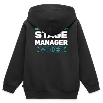Theater Stage Manager Bühne - Kinder Premium Organic Zip Hoodie - Schwarz - Hinten - AI Model Kid Male (0cm)