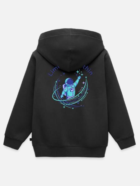 Grenzen im Inneren - Kinder Premium Organic Zip Hoodie - Schwarz
