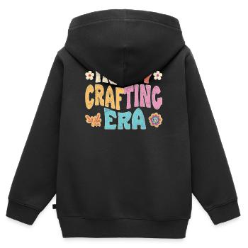 In my crafting era - Kinder Premium Organic Zip Hoodie - Schwarz - Hinten - AI Model Kid Male (0cm)