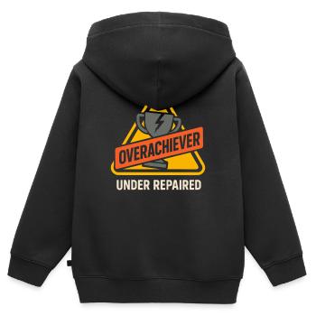 Hochbegabter Burnout-absolvent Mit Akademischem - Kinder Premium Organic Zip Hoodie - Schwarz - Hinten - AI Model Kid Male (0cm)