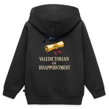 Hochbegabter Burnout-absolvent Mit Akademischem - Kinder Premium Organic Zip Hoodie - Schwarz - Hinten - AI Model Kid Male (0cm)