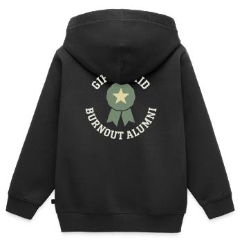 Hochbegabter Burnout-absolvent Mit Akademischem - Kinder Premium Organic Zip Hoodie - Schwarz - Hinten - AI Model Kid Male (0cm)