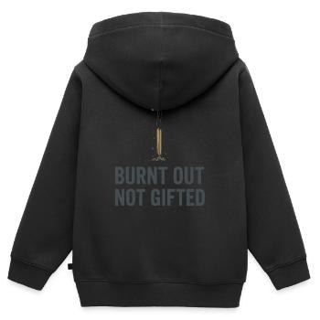 Hochbegabter Burnout-absolvent Mit Akademischem - Kinder Premium Organic Zip Hoodie - Schwarz - Hinten - AI Model Kid Male (0cm)