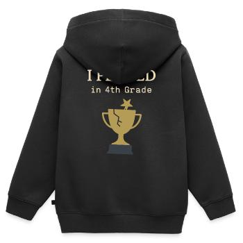 Hochbegabter Burnout-absolvent Mit Akademischem - Kinder Premium Organic Zip Hoodie - Schwarz - Hinten - AI Model Kid Male (0cm)