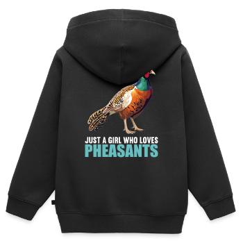 Faisans Faisan - Sweat Premium à capuche zippé enfant bio - noir - Dos - AI Model Kid Male (0cm)