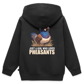 Faisans Faisan - Sweat Premium à capuche zippé enfant bio - noir - Dos - AI Model Kid Male (0cm)
