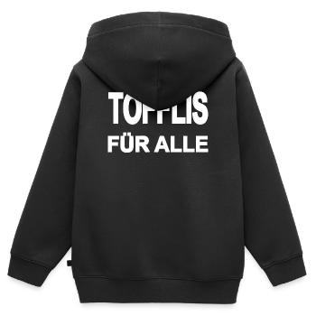 mobylette - Sweat Premium à capuche zippé enfant bio - noir - Dos - AI Model Kid Male (0cm)