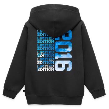 ÉDITION LIMITÉE 2016 10 ANS 10E ANNIVERSAIRE - Sweat Premium à capuche zippé enfant bio - noir - Dos - AI Model Kid Male (0cm)