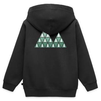 Tannen & Berge - Kinder Premium Organic Zip Hoodie - Schwarz - Hinten - AI Model Kid Male (0cm)