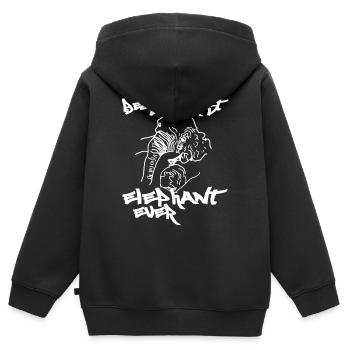 worst best elephant forever - Kids Premium Organic Zip-up Hoodie - black - Back - AI Model Kid Male (0cm)