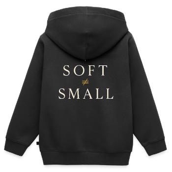 Eleganter Femininer Lebensstil, Sanfte - Kinder Premium Organic Zip Hoodie - Schwarz - Hinten - AI Model Kid Male (0cm)