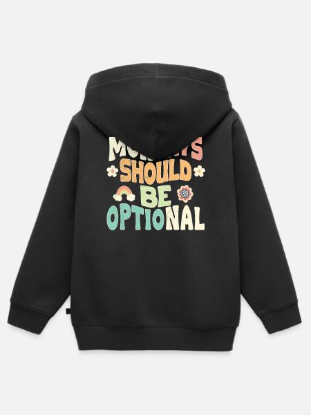 Mondays should be optional - Kinder Premium Organic Zip Hoodie - Schwarz