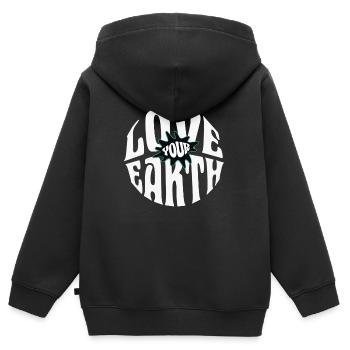 Love your Earth - Kinder Premium Organic Zip Hoodie - Schwarz - Hinten - AI Model Kid Male (0cm)