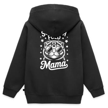 Scottish Folding Cats Scottish Fold Gift - Kids Premium Organic Zip-up Hoodie - black - Back - AI Model Kid Male (0cm)