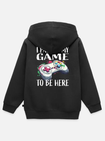 Ich pausierte mein Spiel Controller - Kinder Premium Organic Zip Hoodie - Schwarz