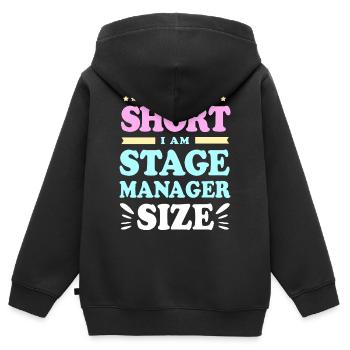 Theater Stage Manager Bühne - Kinder Premium Organic Zip Hoodie - Schwarz - Hinten - AI Model Kid Male (0cm)
