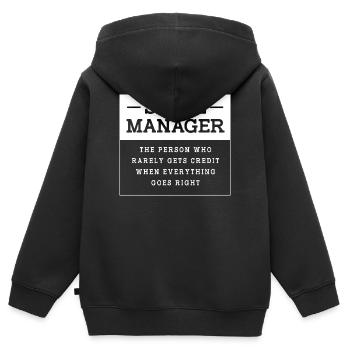 Theater Stage Manager Bühne - Kinder Premium Organic Zip Hoodie - Schwarz - Hinten - AI Model Kid Male (0cm)