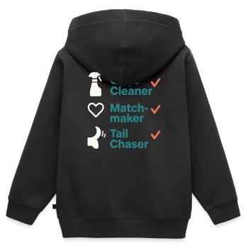 Adoptionstag-haustierrettungs-tierheim - Kinder Premium Organic Zip Hoodie - Schwarz - Hinten - AI Model Kid Male (0cm)