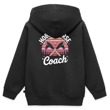Hobby Horsing - Sweat Premium à capuche zippé enfant bio - noir - Dos - AI Model Kid Male (0cm)