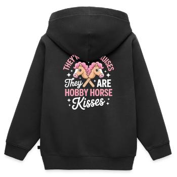 Hobby Horsing Hobby Horse - Kids Premium Organic Zip-up Hoodie - black - Back - AI Model Kid Male (0cm)