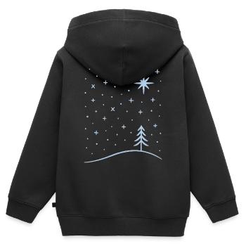 polar tree snowflakes - Kinder Premium Organic Zip Hoodie - Schwarz - Hinten - AI Model Kid Male (0cm)