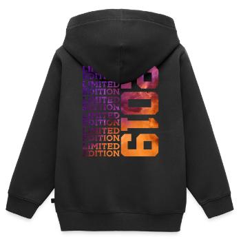 7 YEARS LIMITED EDITION 2019 7TH BIRTHDAY - Kids Premium Organic Zip-up Hoodie - black - Back - AI Model Kid Male (0cm)
