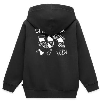 Jeu de société Start Win Arcade - Sweat Premium à capuche zippé enfant bio - noir - Dos - AI Model Kid Male (0cm)