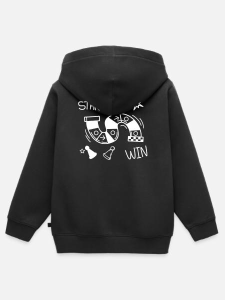 Start Gewinn Arcade Brettspiel - Kinder Premium Organic Zip Hoodie - Schwarz