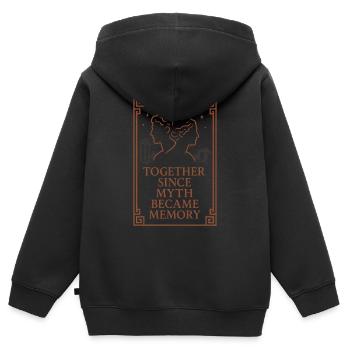 Antike Liebesmythologie Romantik Vintage - Kinder Premium Organic Zip Hoodie - Schwarz - Hinten - AI Model Kid Male (0cm)