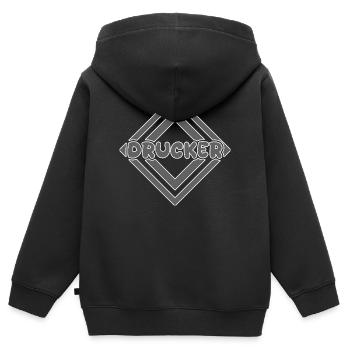 Job Printer - Kids Premium Organic Zip-up Hoodie - black - Back - AI Model Kid Male (0cm)