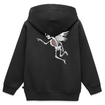 CUPIDON - Sweat Premium à capuche zippé enfant bio - noir - Dos - AI Model Kid Male (0cm)