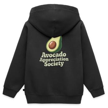 Avocado Appreciation Society - Kinder Premium Organic Zip Hoodie - Schwarz - Hinten - AI Model Kid Male (0cm)