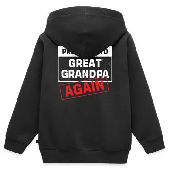 Opi Großvater Enkel Enkelkind Opa - Kinder Premium Organic Zip Hoodie - Schwarz - Hinten - AI Model Kid Male (0cm)