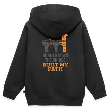 Startup-gründer Survivor Burnout Recover - Kinder Premium Organic Zip Hoodie - Schwarz - Hinten - AI Model Kid Male (0cm)