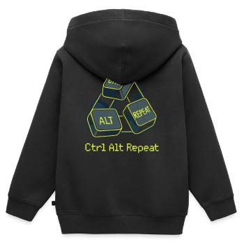 Startup-gründer Survivor Burnout Recover - Kinder Premium Organic Zip Hoodie - Schwarz - Hinten - AI Model Kid Male (0cm)