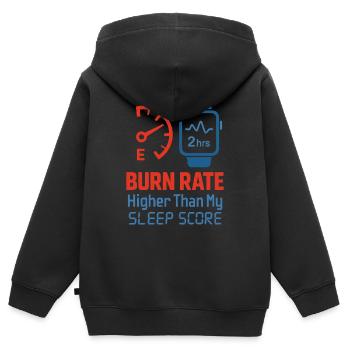 Startup-gründer Survivor Burnout Recover - Kinder Premium Organic Zip Hoodie - Schwarz - Hinten - AI Model Kid Male (0cm)