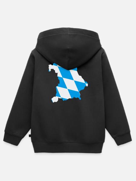 Bundesland Bayern - Kinder Premium Organic Zip Hoodie - Schwarz