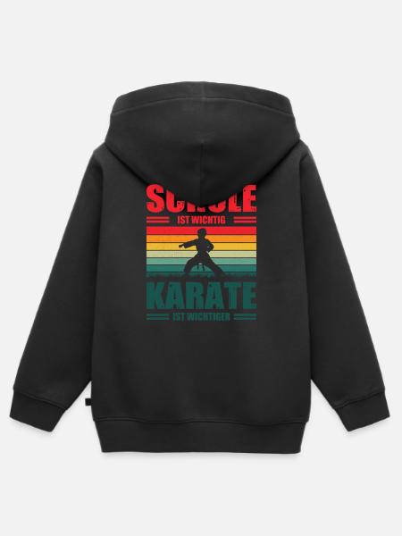 Kinder Karate Training Geschenke - Kinder Premium Organic Zip Hoodie - Schwarz