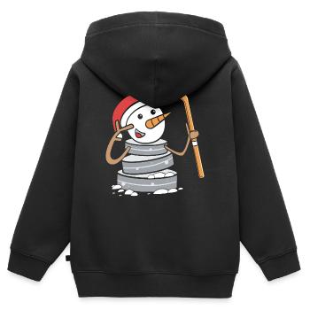 Hockey sur glace Para Handicap - Sweat Premium à capuche zippé enfant bio - noir - Dos - AI Model Kid Male (0cm)