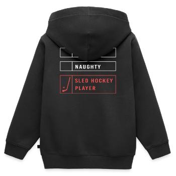 Hockey sur glace Para Handicap - Sweat Premium à capuche zippé enfant bio - noir - Dos - AI Model Kid Male (0cm)