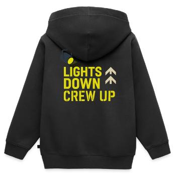 Theatertechnik-crew Bühnentechniker Ton - Kinder Premium Organic Zip Hoodie - Schwarz - Hinten - AI Model Kid Male (0cm)