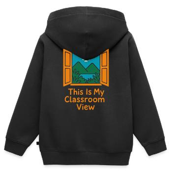 Digitale - Kinder Premium Organic Zip Hoodie - Schwarz - Hinten - AI Model Kid Male (0cm)