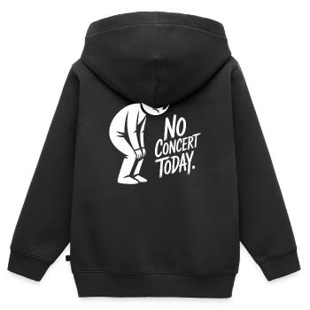 No Concert Today Sad Concert Fan - Kids Premium Organic Zip-up Hoodie - black - Back - AI Model Kid Male (0cm)