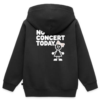 No Concert Today Sad Concert Fan - Kids Premium Organic Zip-up Hoodie - black - Back - AI Model Kid Male (0cm)