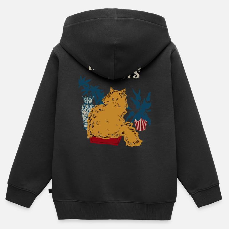 SI ÇA TIENT DANS UN SIÈGE - Sweat Premium à capuche zippé enfant bio - noir