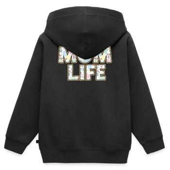 Mom Life Pastellherzen Scribble - Kinder Premium Organic Zip Hoodie - Schwarz - Hinten - AI Model Kid Male (0cm)