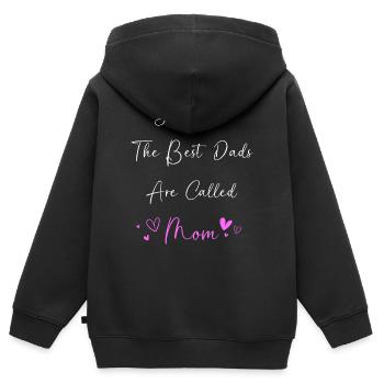 Maman célibataire Maman célibataire Maman célibataire - Sweat Premium à capuche zippé enfant bio - noir - Dos - AI Model Kid Male (0cm)