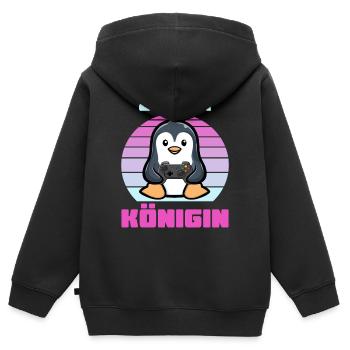 gamble - Kids Premium Organic Zip-up Hoodie - black - Back - AI Model Kid Male (0cm)